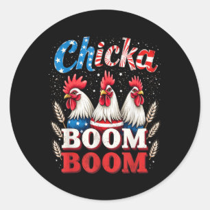 Adesivo Chicka Boom Boom Engraçado Galho Patriótico 4º De