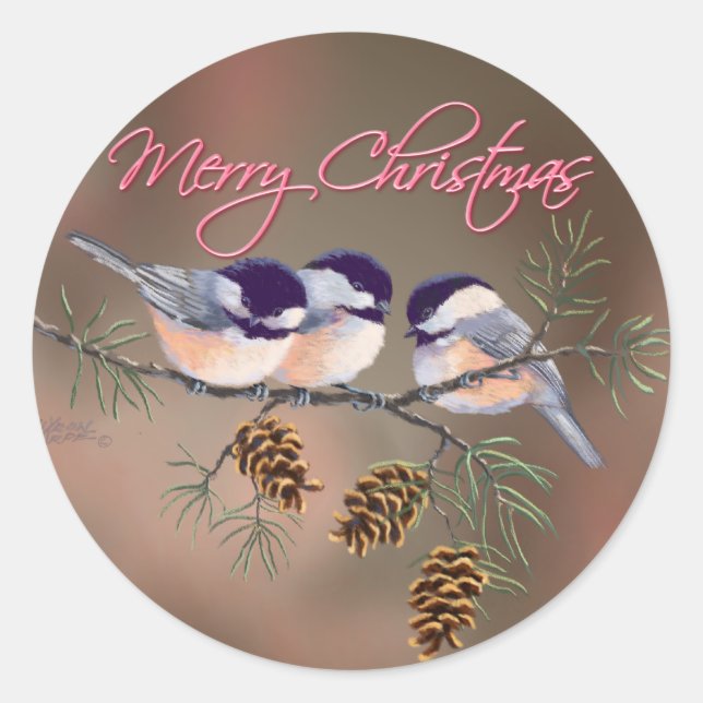ADESIVO CHICKADEES, PINECONÔMICOS E TEXTO POR SHARON SHARP (Frente)