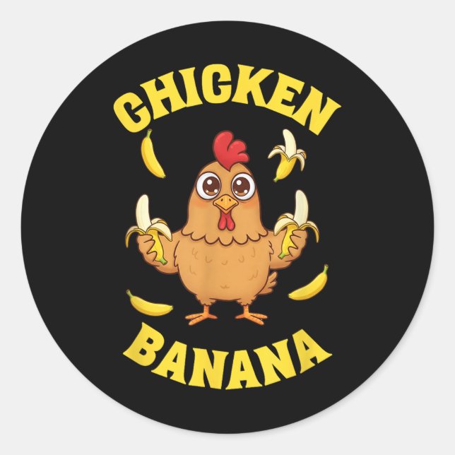 Adesivo Chicken Banana Funny (Frente)