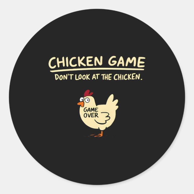 Adesivo Chicken Game Dont Look At The Chicken Funny Chick  (Frente)