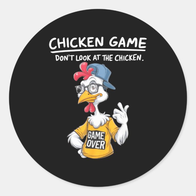 Adesivo Chicken Game Humorous Family Tee - Uni-adults &amp (Frente)