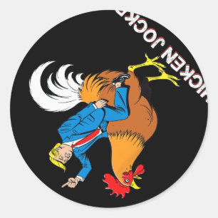 Adesivo Chicken Jockey Trump Engraçado Meme Surreal Humor