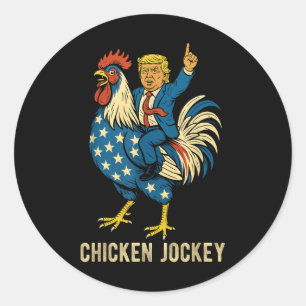 Adesivo Chicken Jockey Trump Engraçado Memória