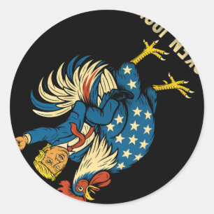 Adesivo Chicken Jockey Trump Engraçado Memória
