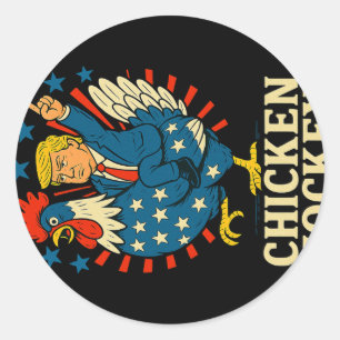 Adesivo Chicken Jockey Trump Engraçado Memória 1