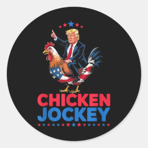 Adesivo Chicken Jockey Trump Memória Engraçado