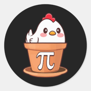 Adesivo Chicken Pi Funny Pi Day Math Lover Graphic