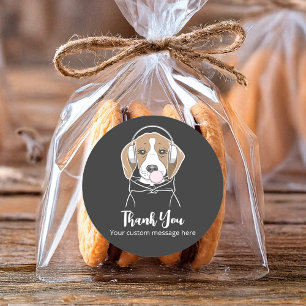 Adesivo Chiclete de Cachorro Legal Beagle Engraçado Fofo O