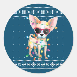 Adesivo Chihuahua Cachorro Mamãe Mulheres de Natal Suor Fe