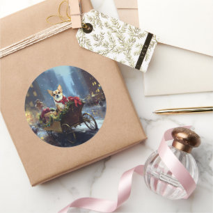 Adesivo chihuahua Christmas Fesason