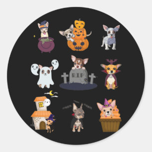 Adesivo Chihuahua Costume Halloween T Shirt Cute Halloween