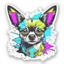 Chihuahua Cyberpunk estilo Art