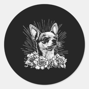 Adesivo Chihuahua Dog Lover Estilo Retro Tatuagem