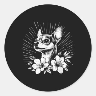 Adesivo Chihuahua Dog Lover Estilo Retroativo Tatuagem _1
