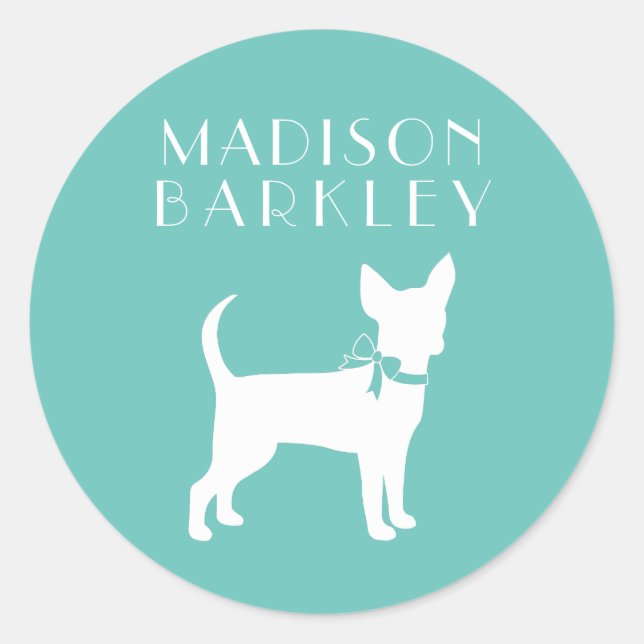 Adesivo Chihuahua Dog Puppy Classic Round Sticker (Frente)