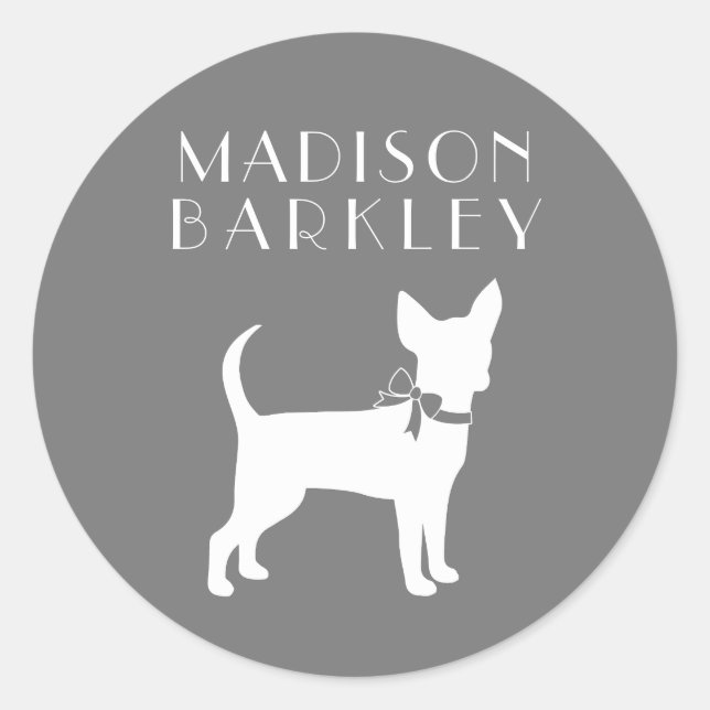 Adesivo Chihuahua Dog Puppy Classic Round Sticker (Frente)