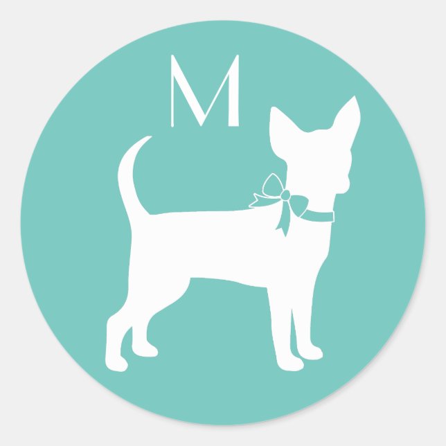 Adesivo Chihuahua Dog Puppy Classic Round Sticker (Frente)