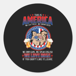 Adesivo Chihuahua Dog This America 4 De Julho