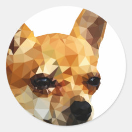 Adesivo Chihuahua Low Poly Art