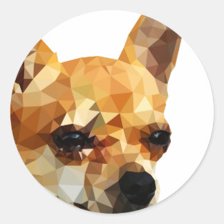 Adesivo Chihuahua Low Poly Art