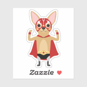 Adesivo Chihuahua Luchador Cão-Pau-Pau