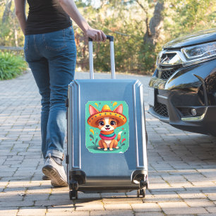 Adesivo Chihuahua México Cinco de Mayo Cachorro Engraçado