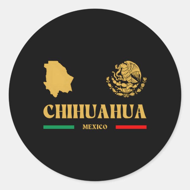Adesivo Chihuahua México com o emblema mexicano Chihuahua  (Frente)