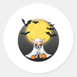 Adesivo Chihuahua Puppy Ghost Halloween Costume - Pequeno