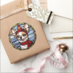 Adesivo Chihuahua Sied Glass Christmas<br><div class="desc">Elevem o vosso decoro de férias com este belo Enfeites de natal de vidro manchado. Feito com meticulosa atenção aos detalhes, essa obra-prima ornamental captura a essência do encanto canino. Suas cores vibrantes e design intrincada evocam um senso de calor e alegria, acrescentando um toque de elegância à sua árvore....</div>
