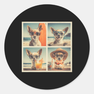 Adesivo Chihuahuas Legais Óculos de Sol Cachorros Fofos Fé