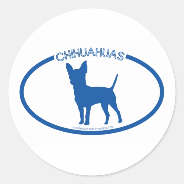 Adesivo Chihuahuas Silhouette Sticker (Frente)