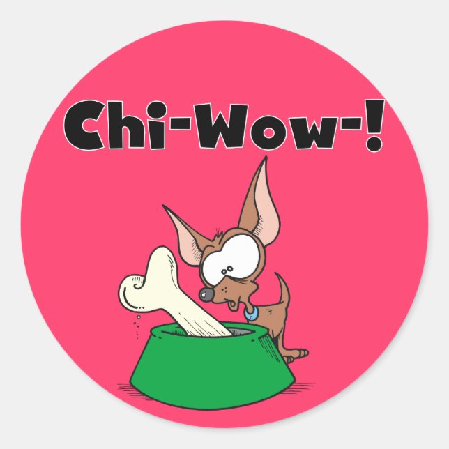 Adesivo Chihuhua Chi-Wow T-shirts e presentes (Frente)