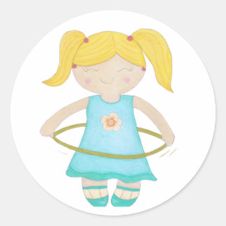 Adesivo Child playing with a hula hoop