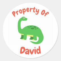 Childrens Diplodocuments Nome Personalizado do Din