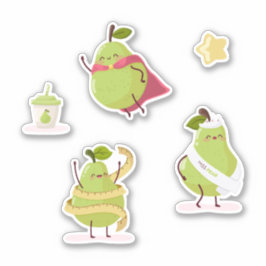Adesivo Children's group of special and fun pears