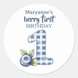 Adesivo Child's Blueberry Berry First Birthday