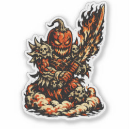 Adesivo Chili Fire Demon Halloween — Dark Warrior Retro 