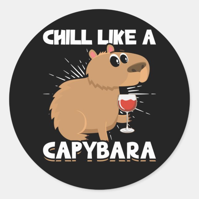Adesivo Chill Capybara Cute Animal Lover (Frente)