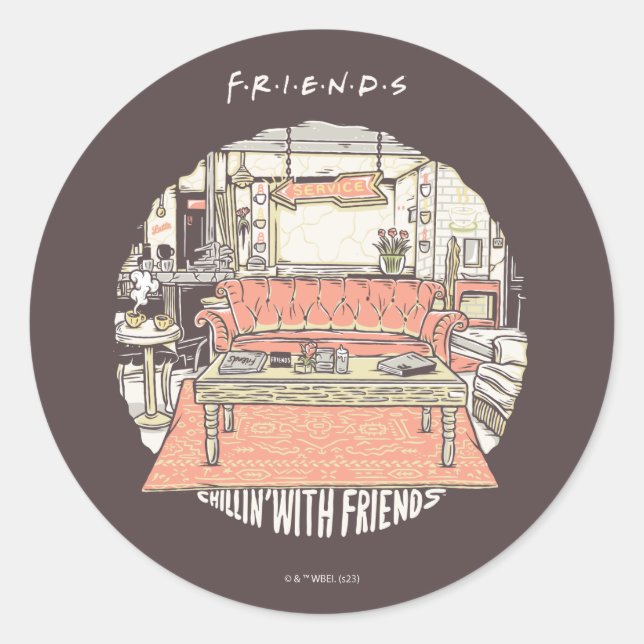 Adesivo Chillin' com FRIENDS™ Cartoon (Frente)