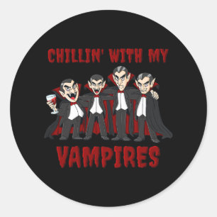 Adesivo Chillin Com Meus Vampiros Meninos Do Dia das Bruxa