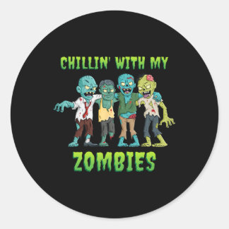 Adesivo Chillin Com Meus Zombies Halloween Rapazes Diversã