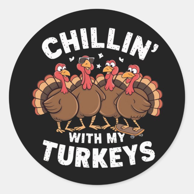 Adesivo Chillin Com O Meu Presente Da Família De Ação De G (Frente)