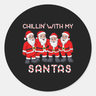 Adesivo Chillin Com Os Meus Meninos De Natal Do Santas Men