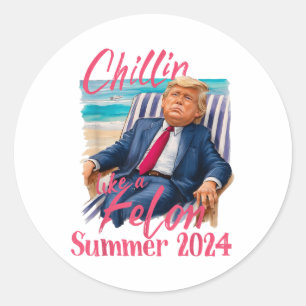 Adesivo Chillin Como Um Felon Engraçado Shirt Summer Trum