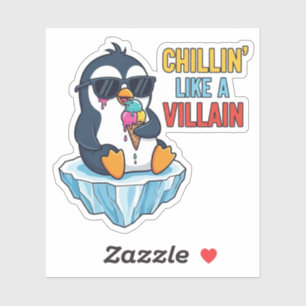 Adesivo Chillin’ Como um Vilão – Sorvete de Pingüim Legal