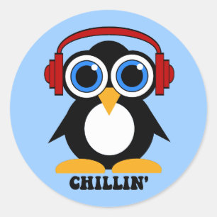 Adesivo chillin do pinguim