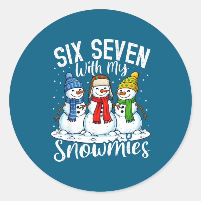 Adesivo Chillin With My Snowmies Funny Snowman 67 Christma (Frente)
