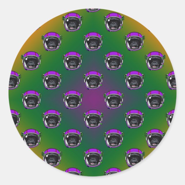 Adesivo Chimp espacial (Frente)