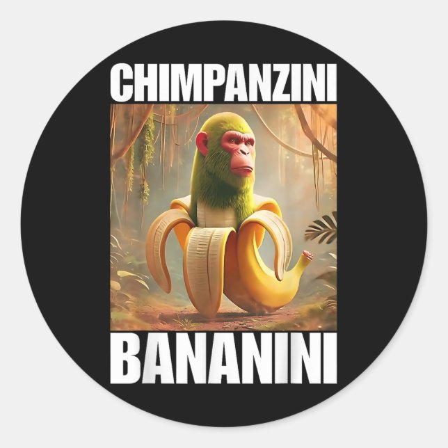 Adesivo Chimpanzini Bananini - Memória Brainrot Italiana (Frente)