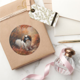 Adesivo Chin Japonês nas Folhas do outono caem inspiração